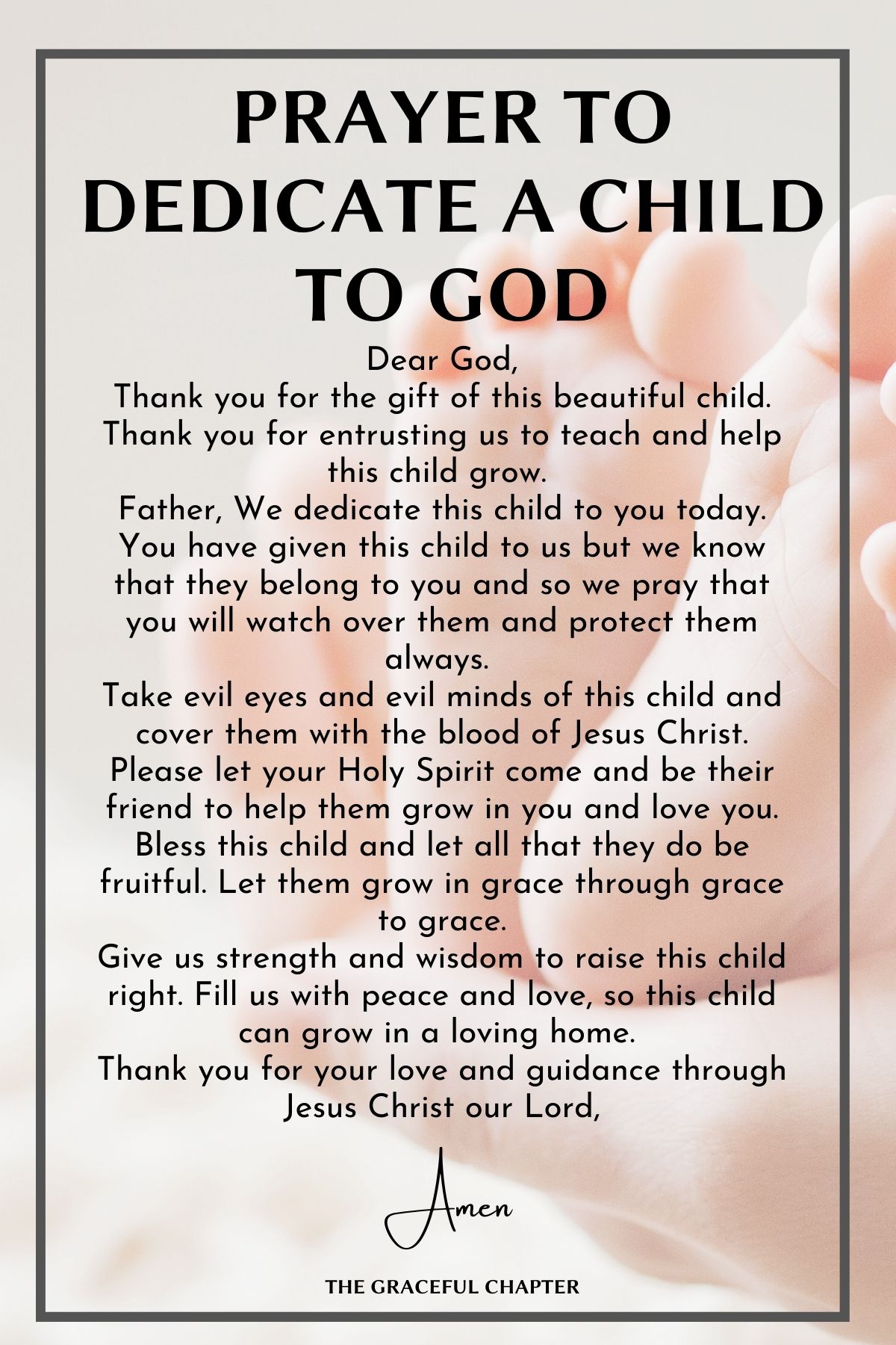 prayer to dedicate a child to God