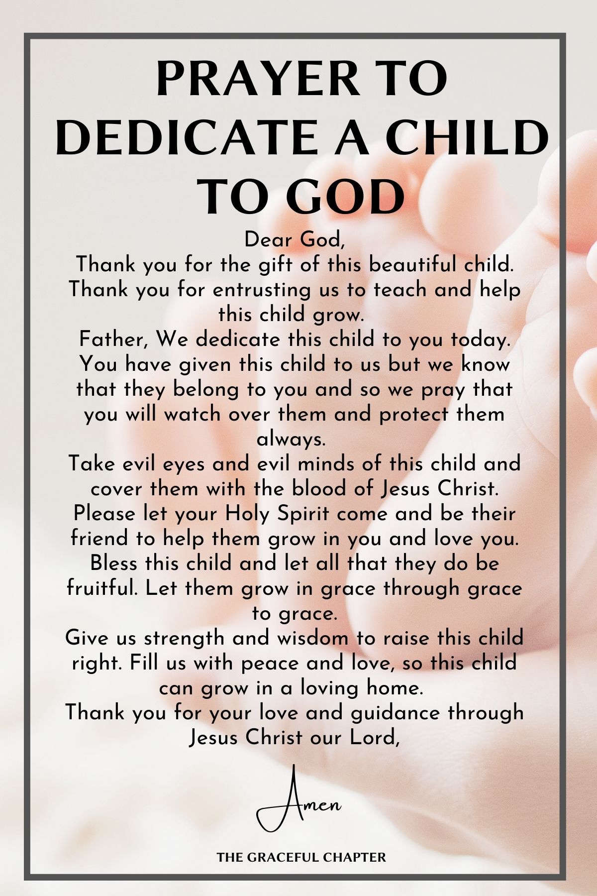 Sample Baby Dedication Prayer