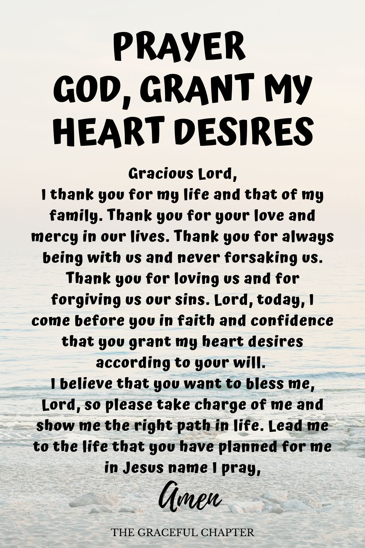 Prayer for my heart desires