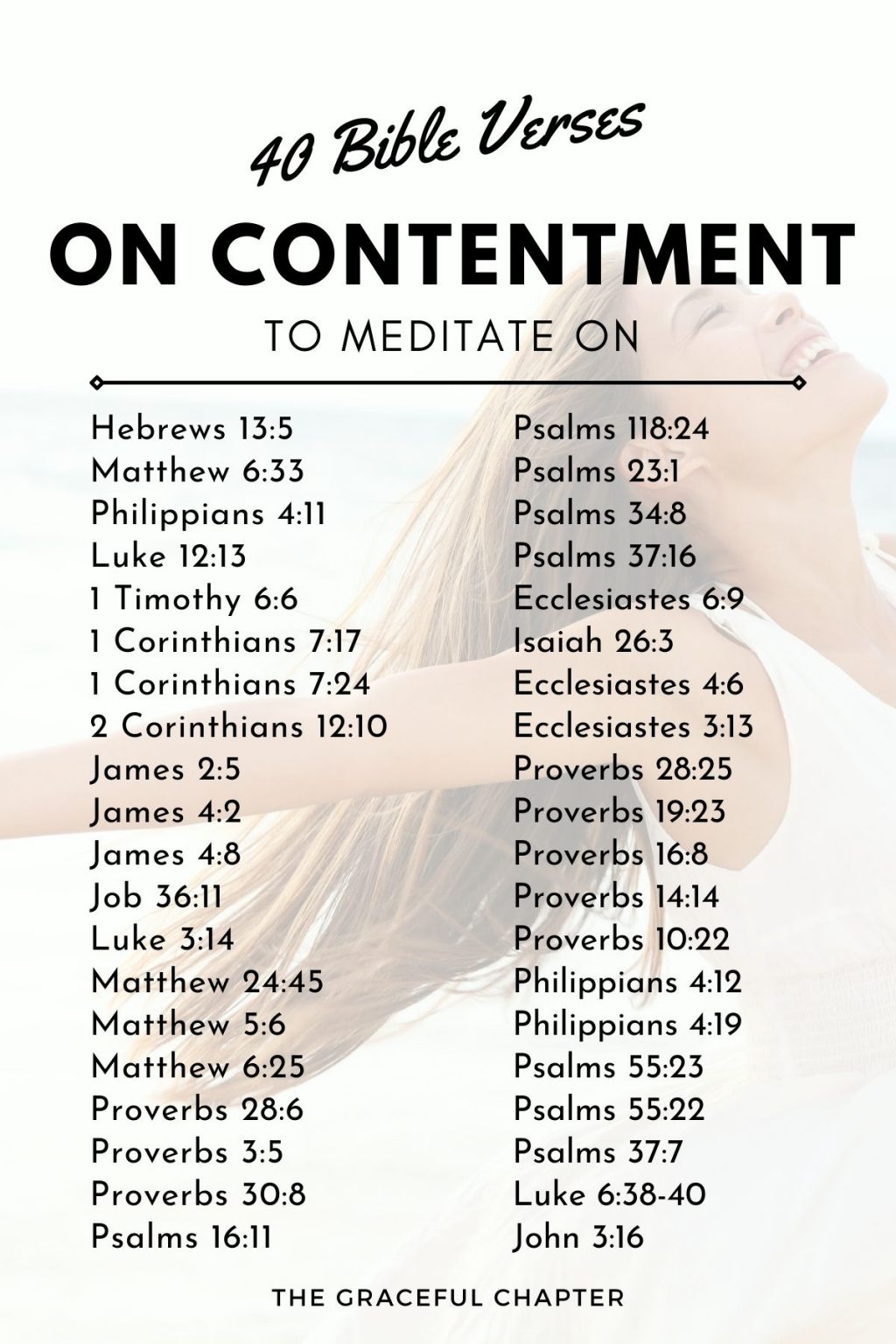 40 Contentment Bible Verses To Meditate On - The Graceful Chapter