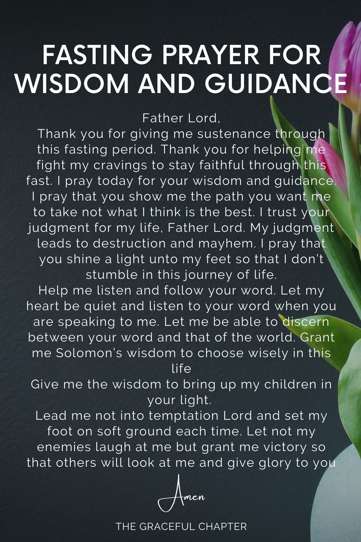 Fasting Prayer for wisdom and guidance