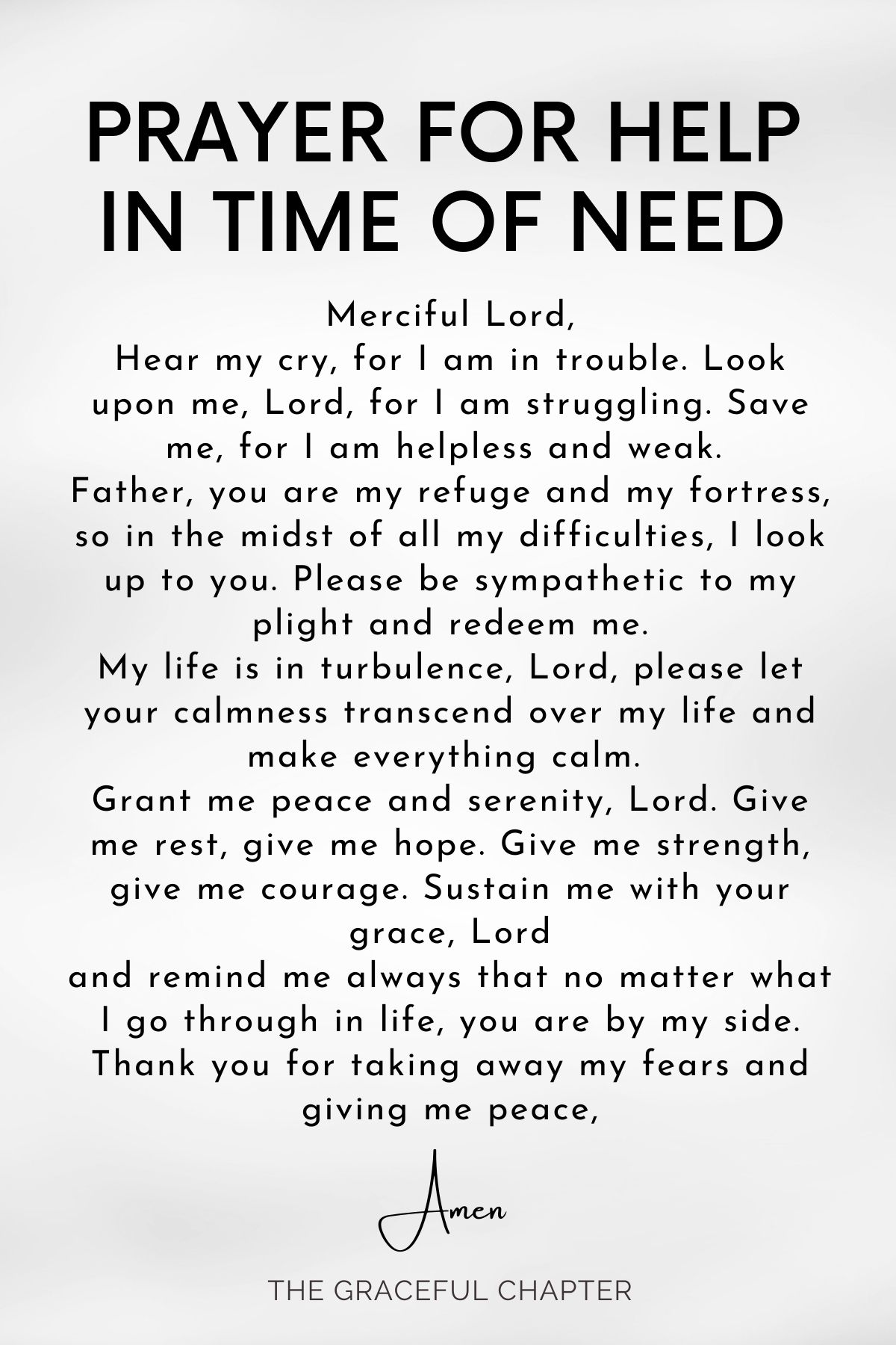 Prayer for help in time of need