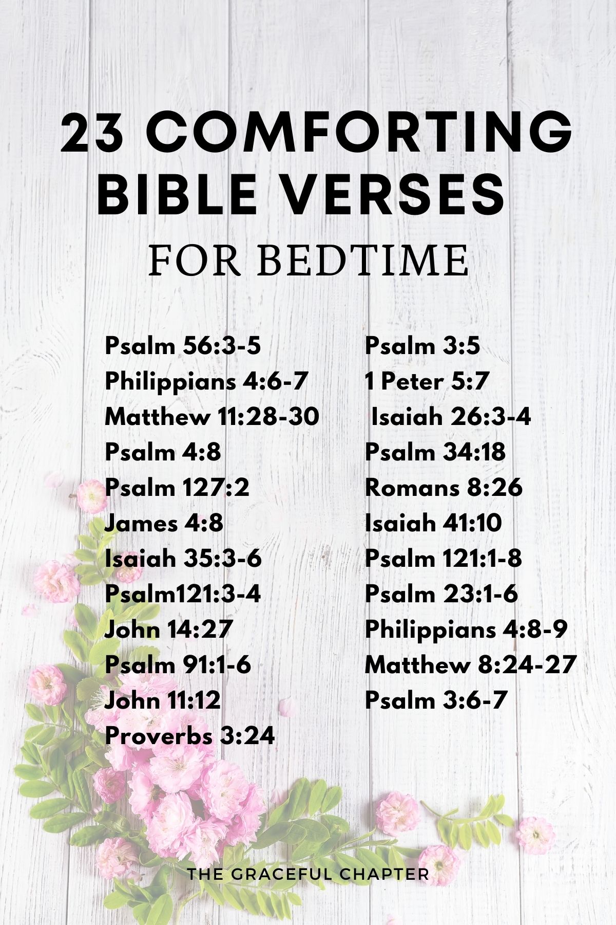 23 comforting bible verses for bedtime