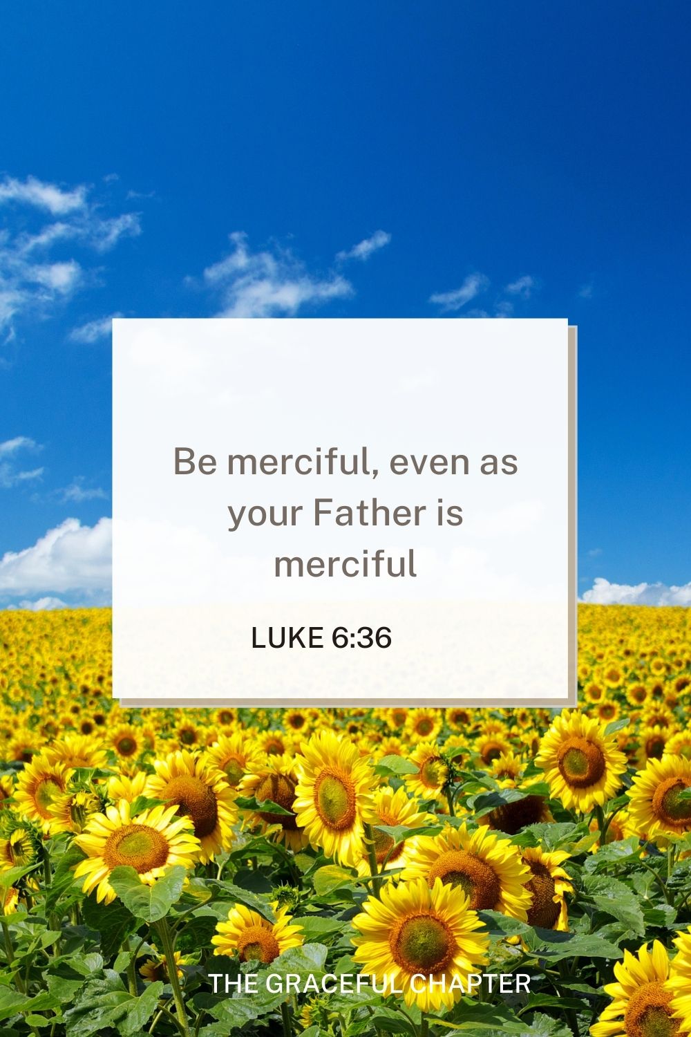 Be merciful, even as your Father is merciful Luke 6:36 - mercy bible verses esv