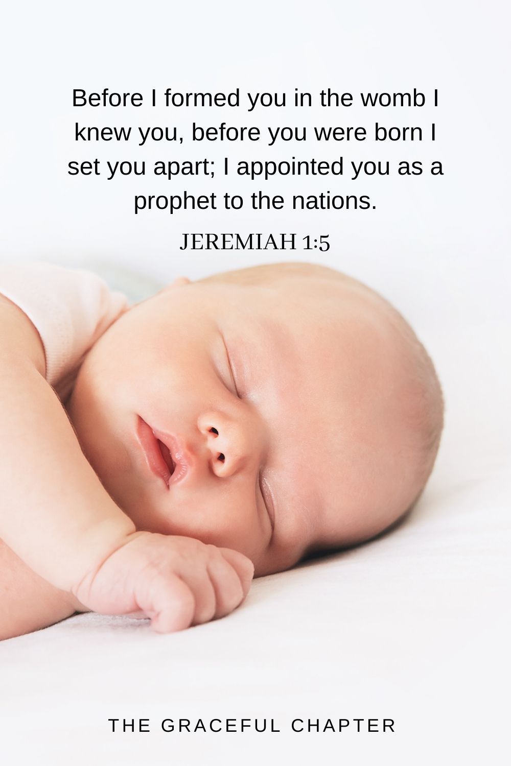 Before I formed you in the womb I knew you, before you were born I set you apart; I appointed you as a prophet to the nations. Jeremiah 1:5