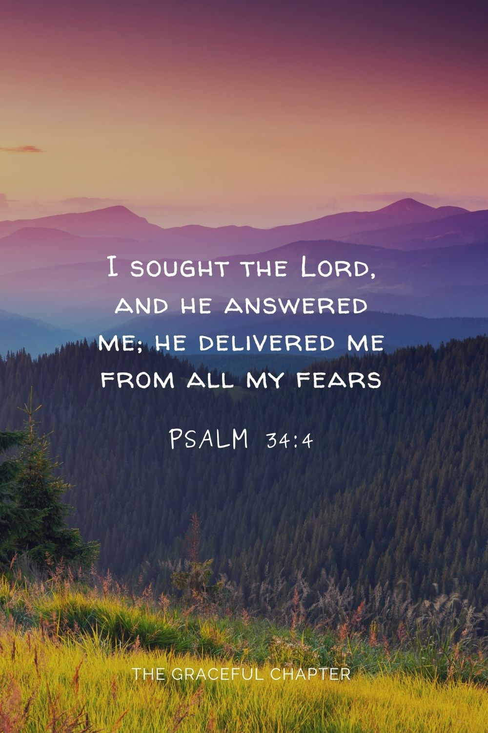 I sought the Lord, and he answered me; he delivered me from all my fears .Psalm 34:4