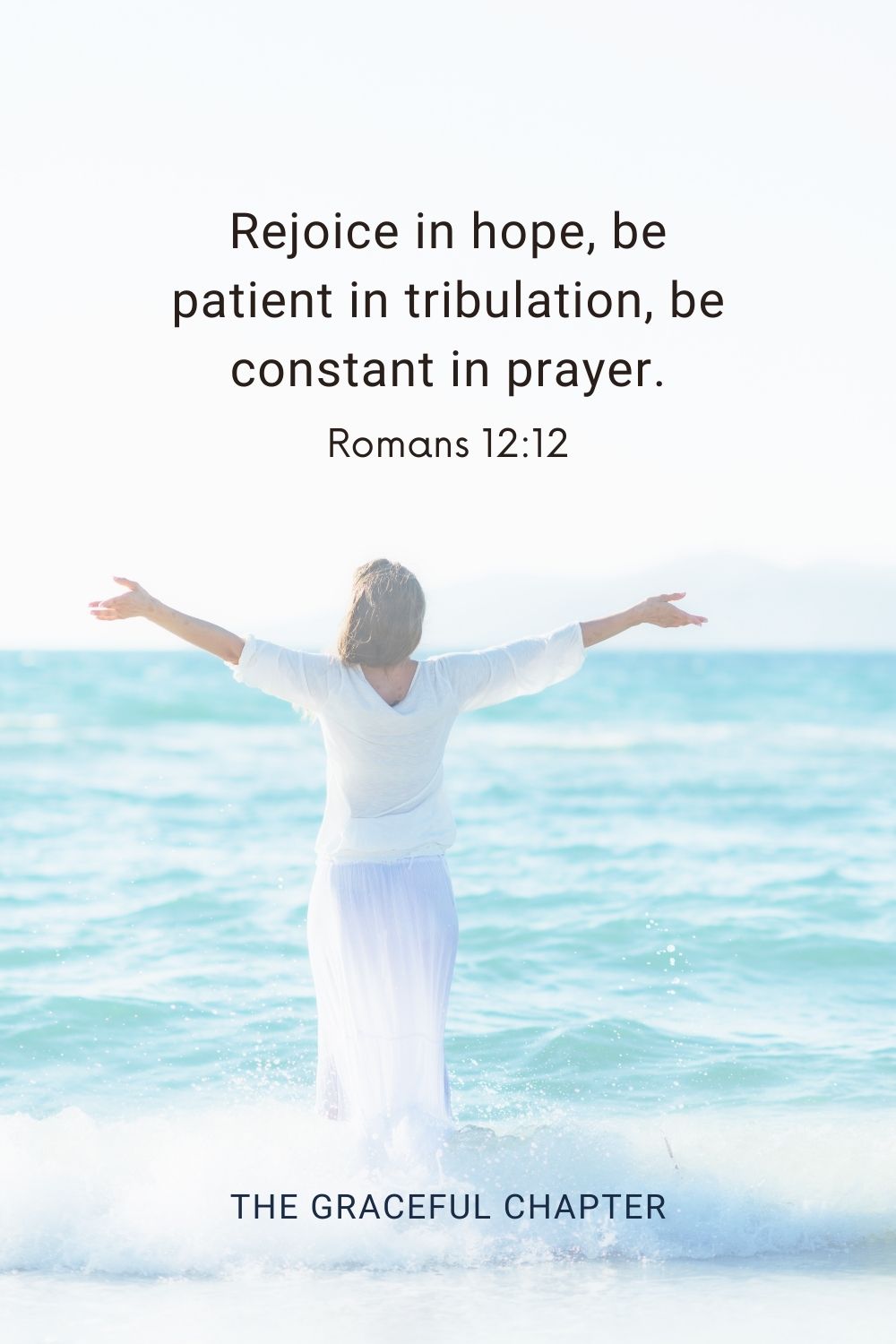 Rejoice in hope, be patient in tribulation, be constant in prayer. Romans 12:12