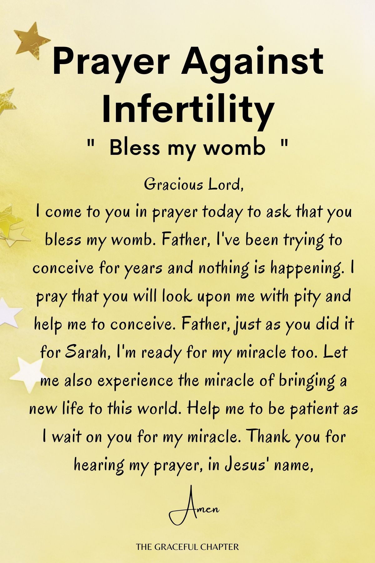 Prayers against infertility and barrenness