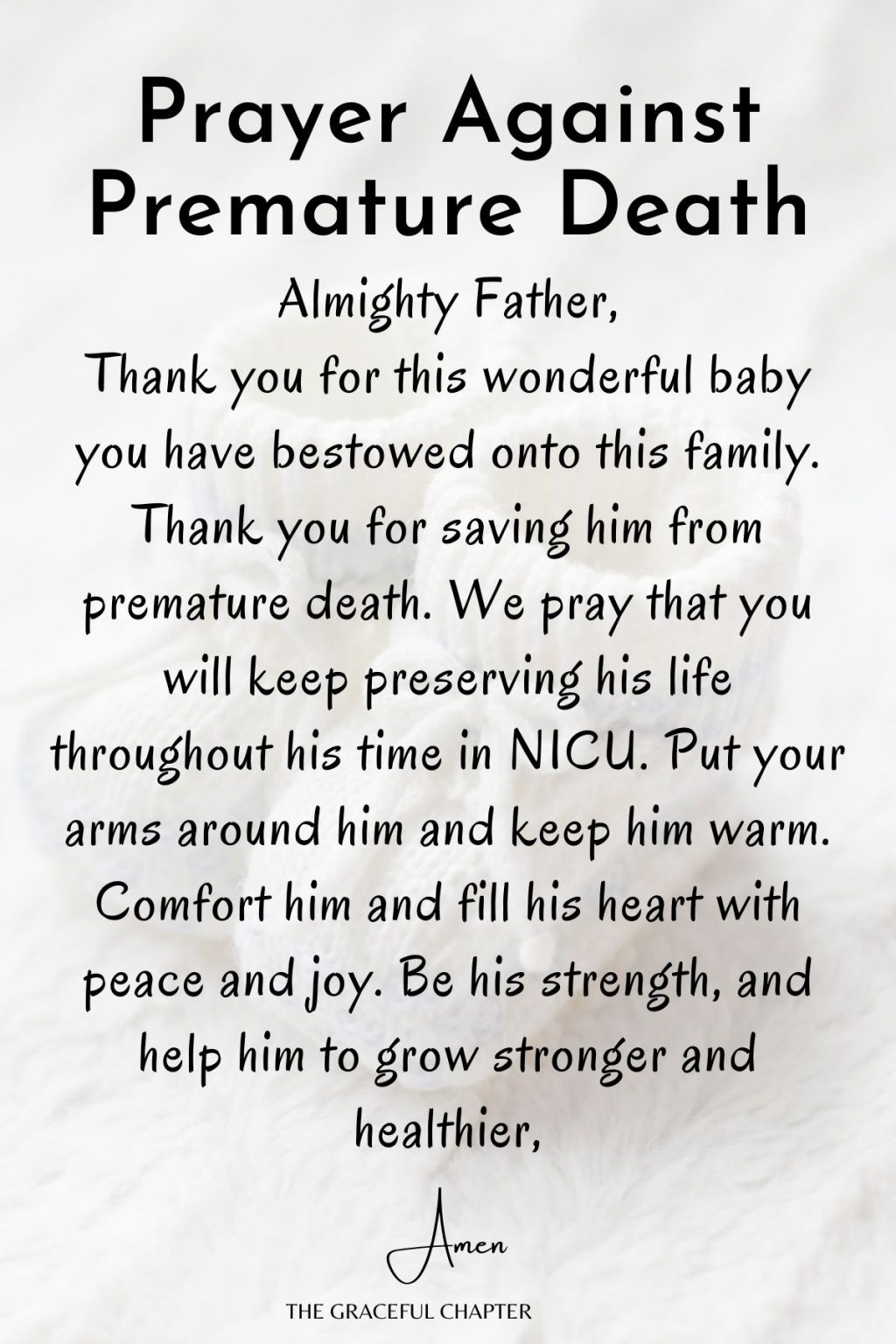 19 Prayers For Premature Babies - The Graceful Chapter