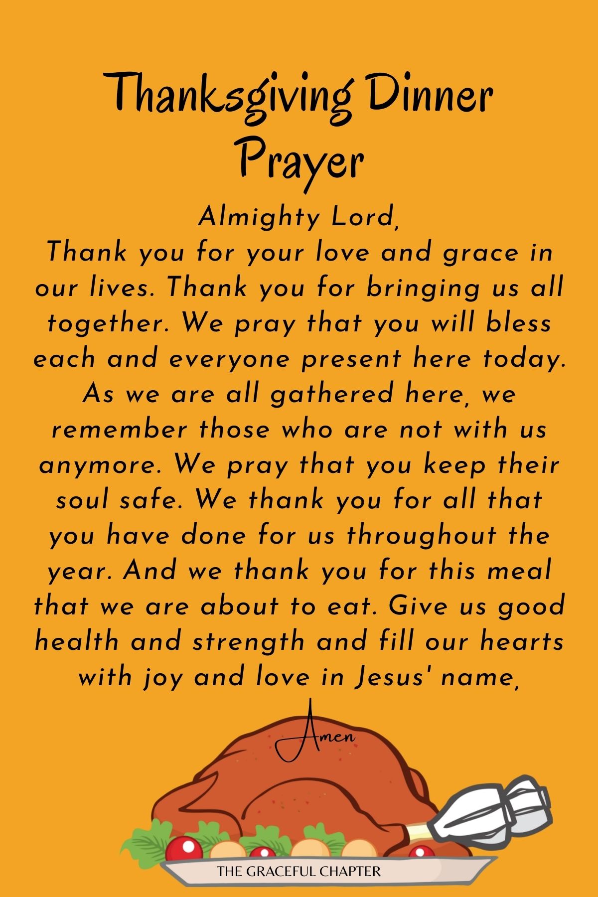 Thanksgiving dinner prayer