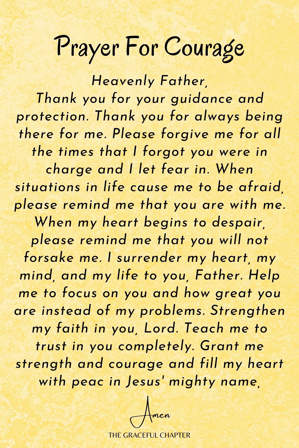 prayer for courage