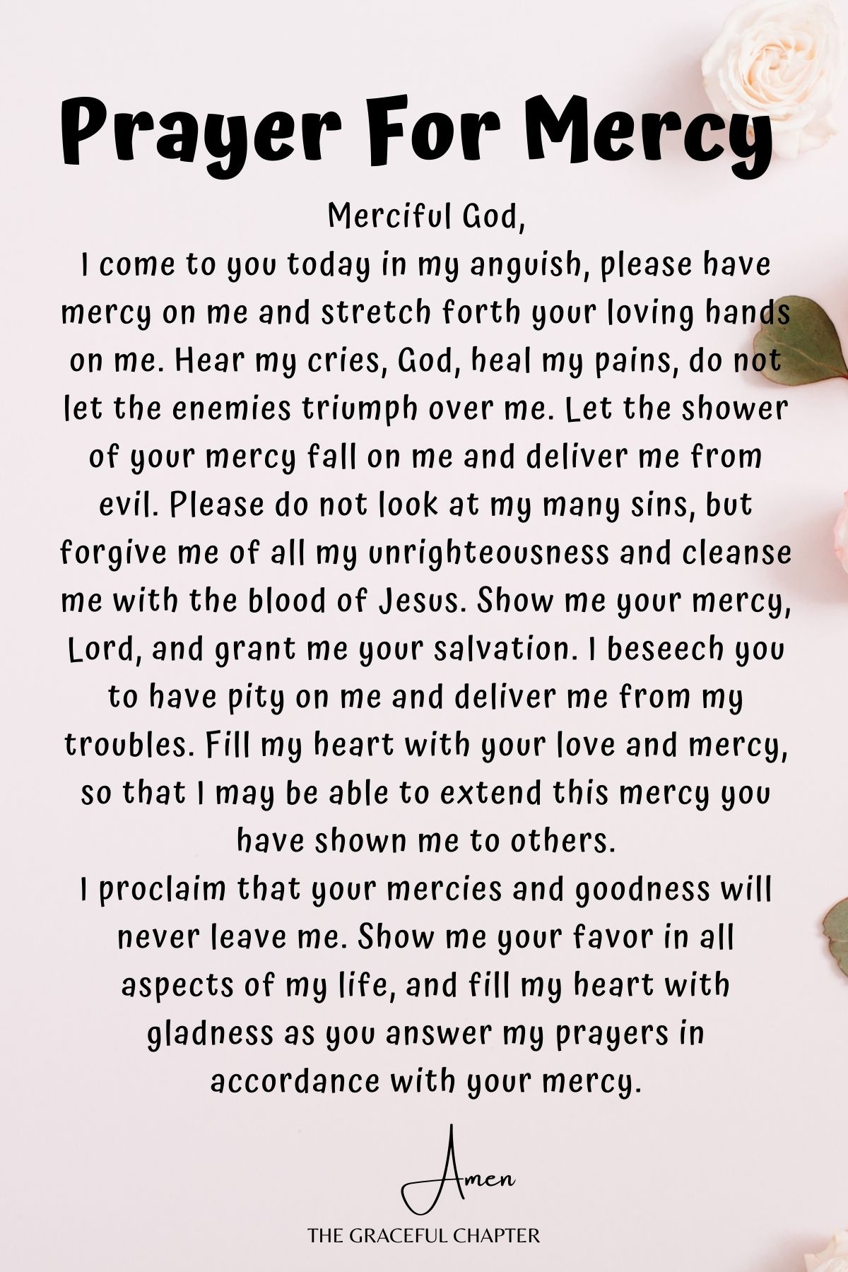 Prayer for mercy