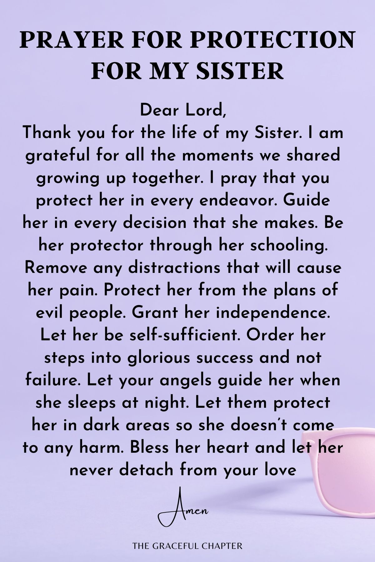 Prayer for Protection for my Sister