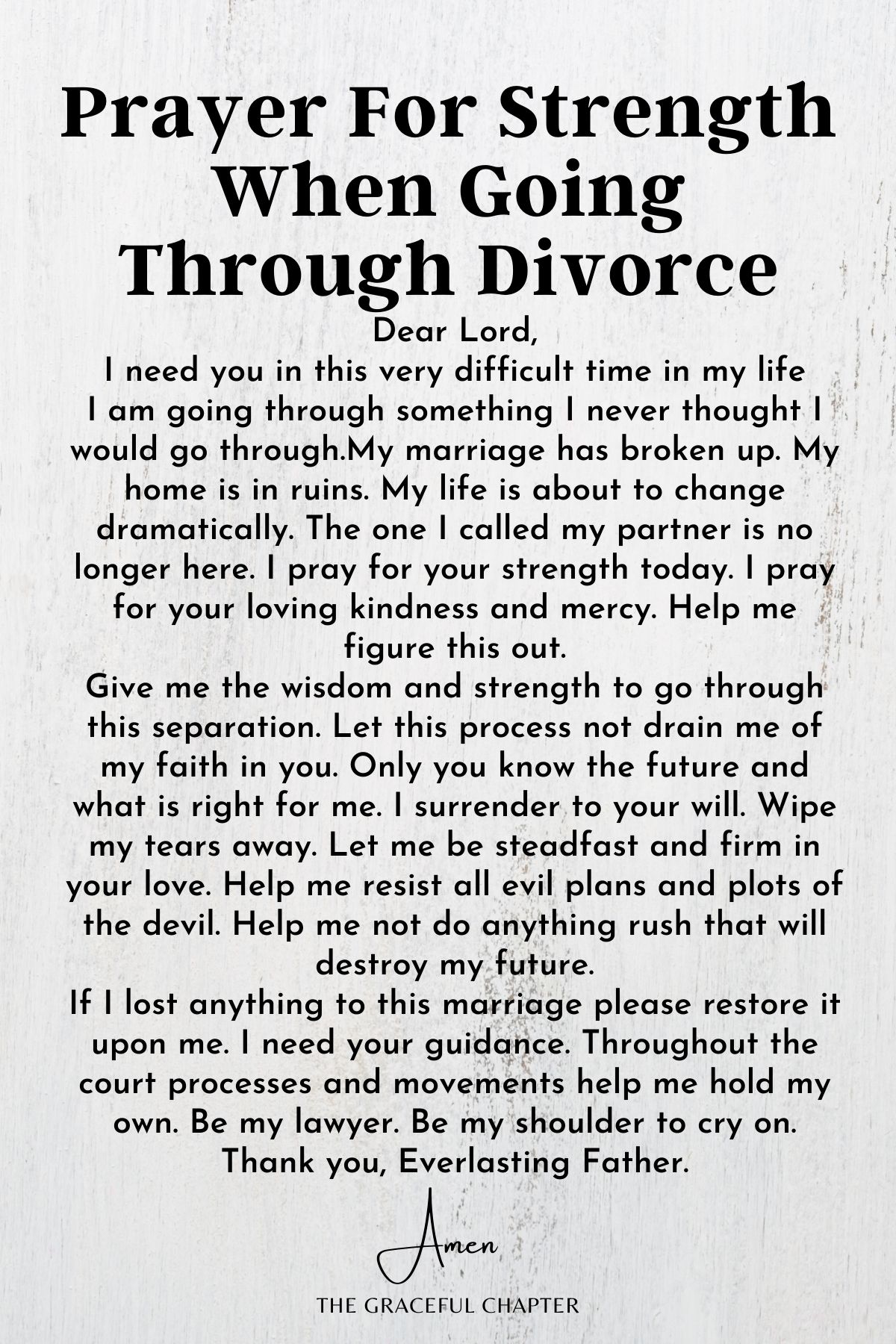 Prayer for Strength when Going Through Divorce - Prayers for When Going Through Divorce