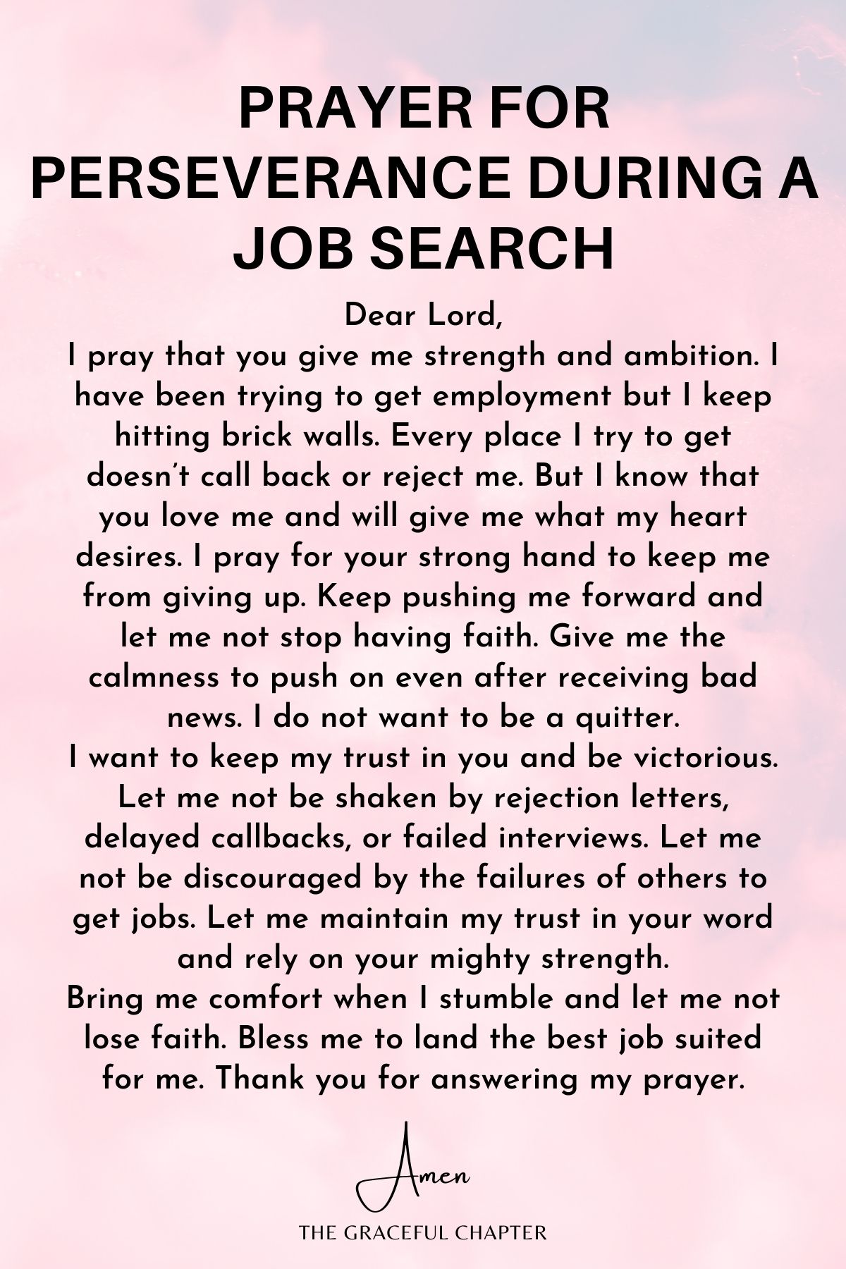 Prayer of Perseverance During a Job Search