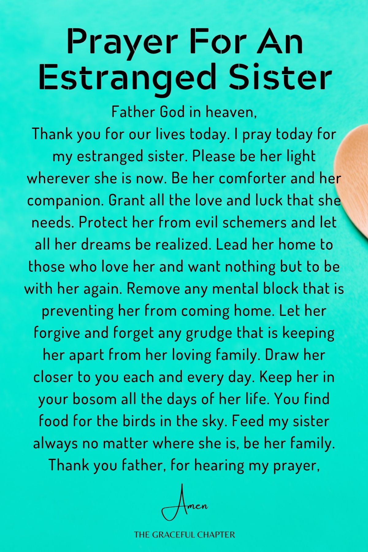 Prayer for an estranged sister - prayers for my sister