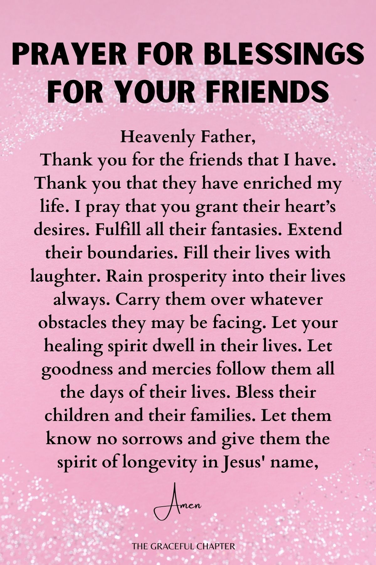 Prayer for blessings for your friends