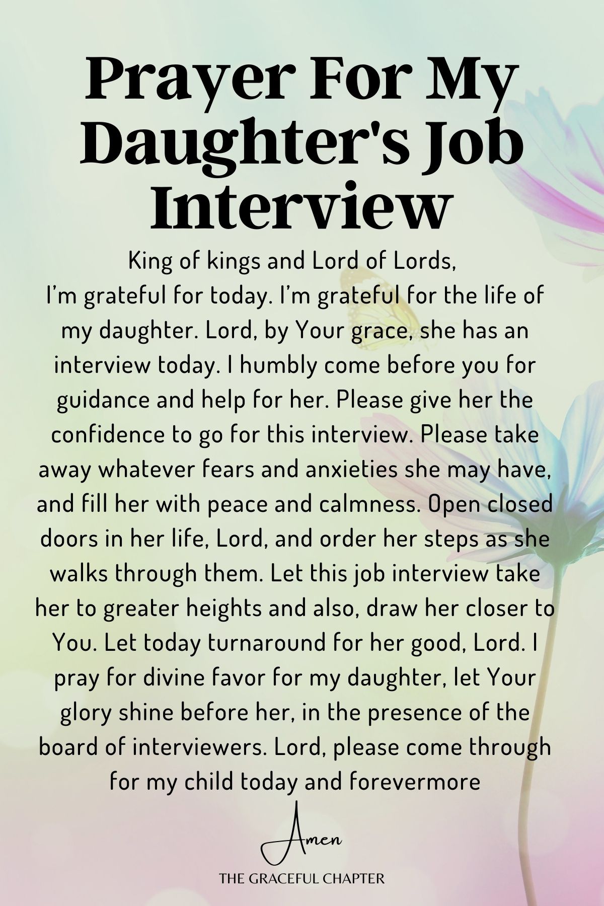 Prayer for my daughter's job interview