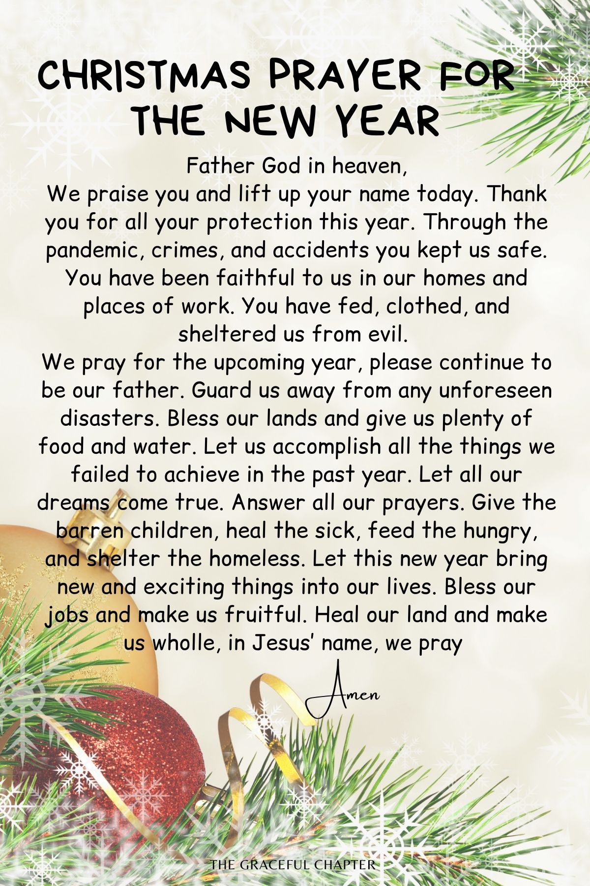 Christmas Prayer for the New Year