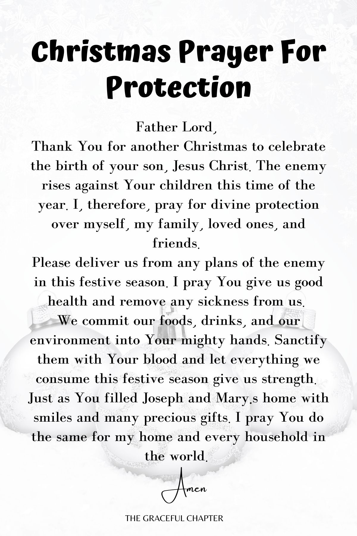 Christmas prayer for protection