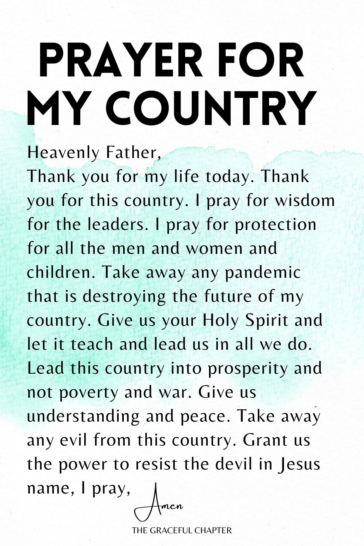 prayer for my country