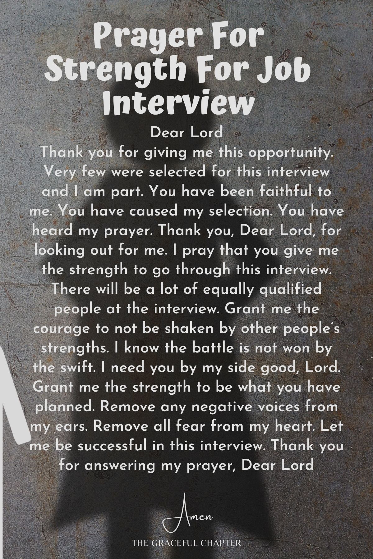 Prayer for strength for job interview