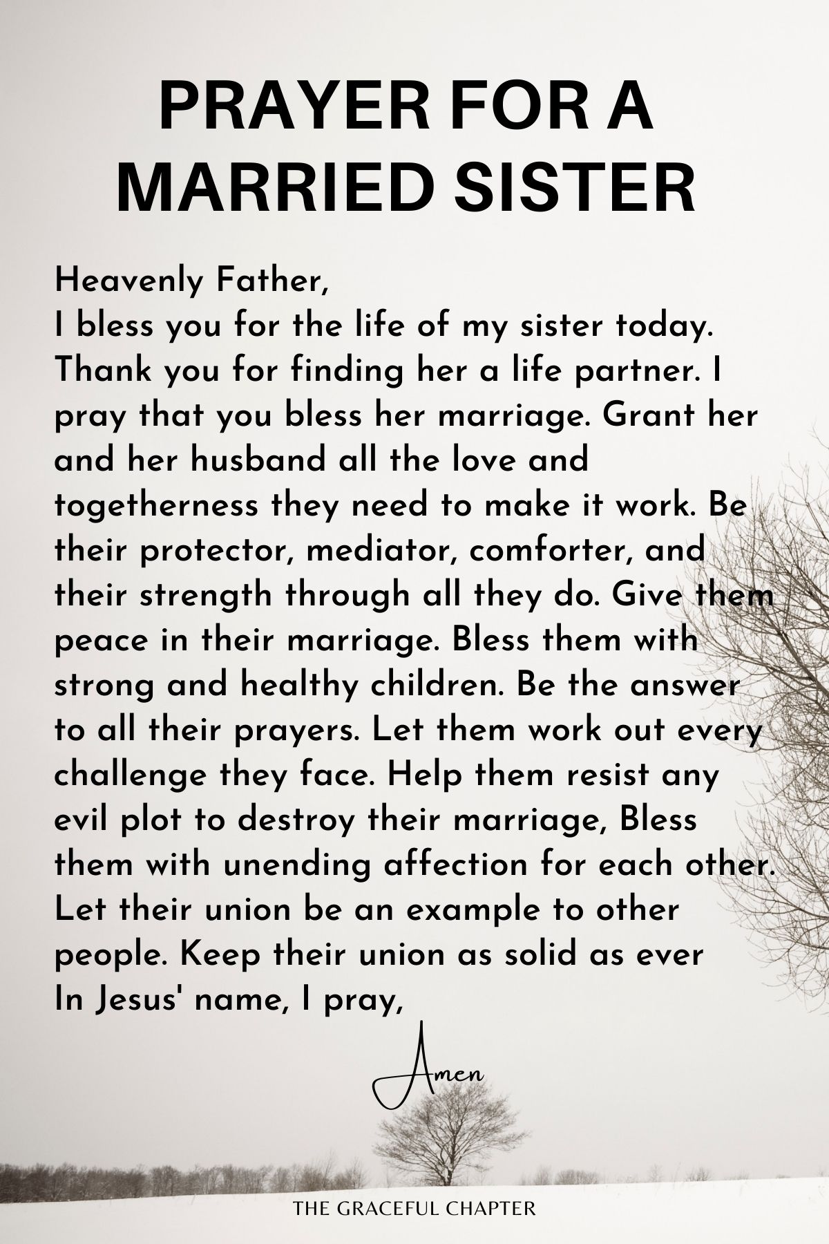 Prayer for a married sister