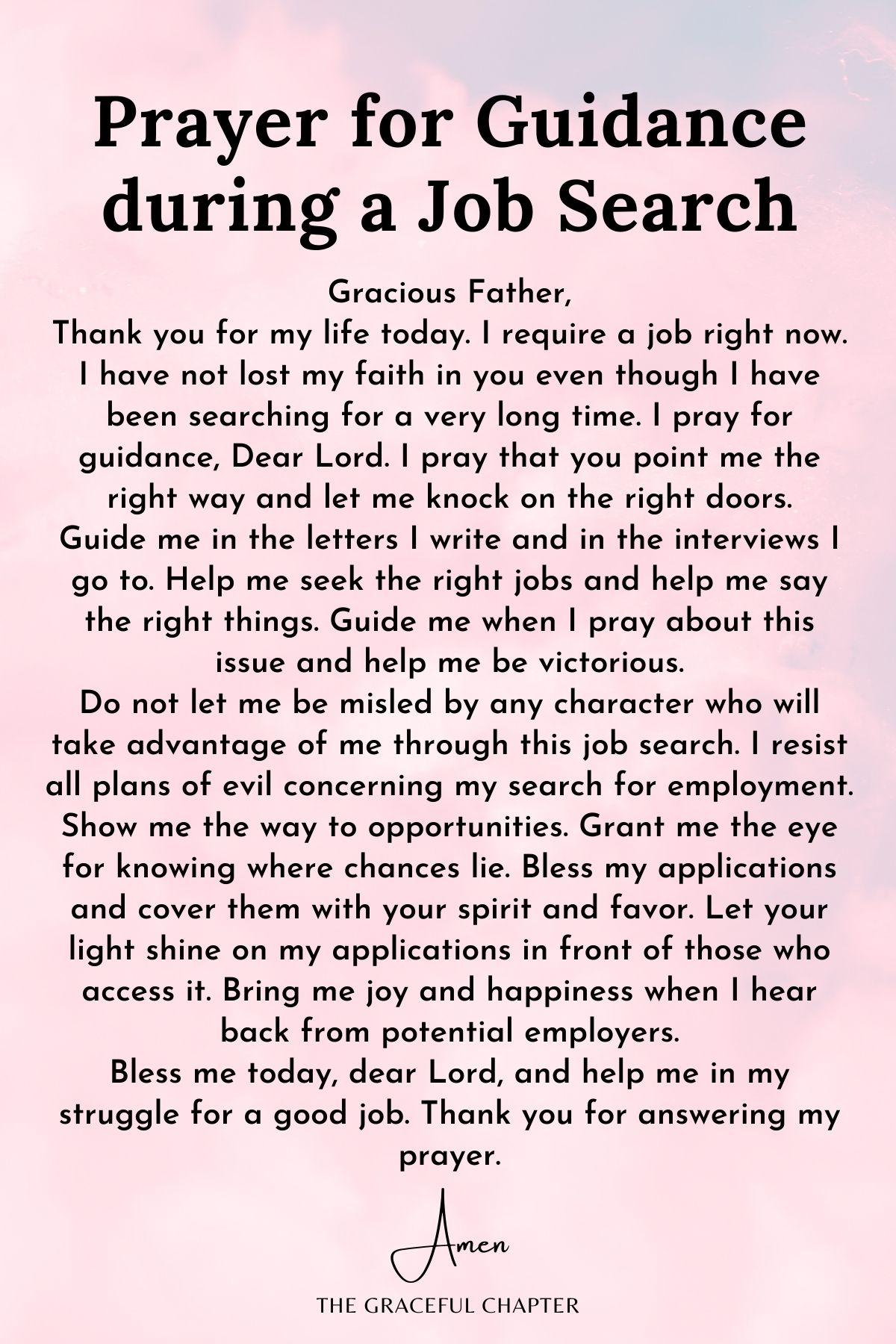 Prayer for Guidance During a Job Search