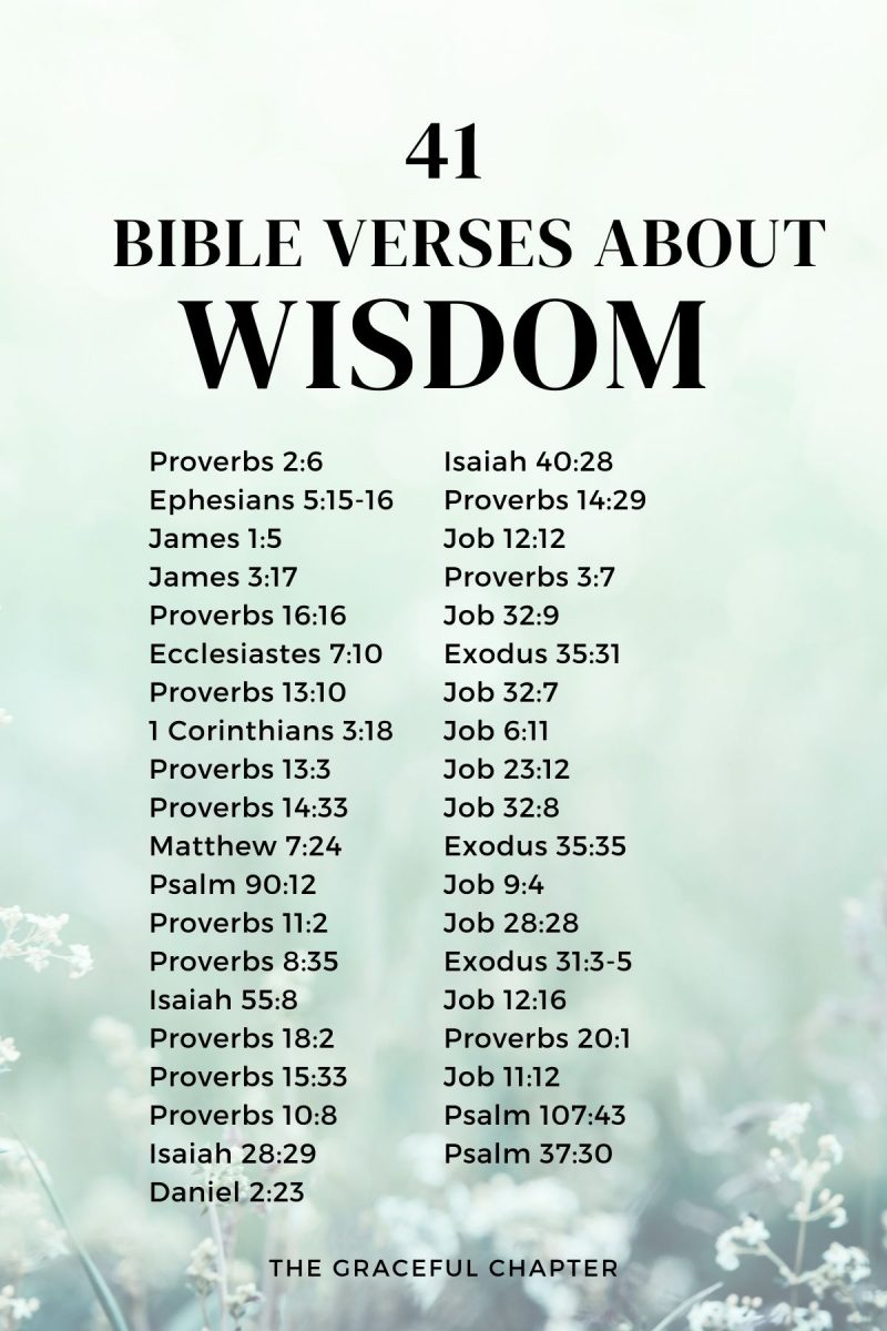 41 Bible Verses About Wisdom - The Graceful Chapter