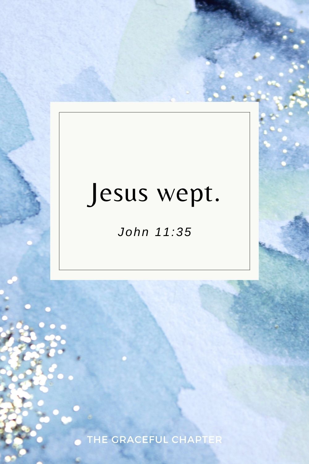 Jesus wept. John 11:35