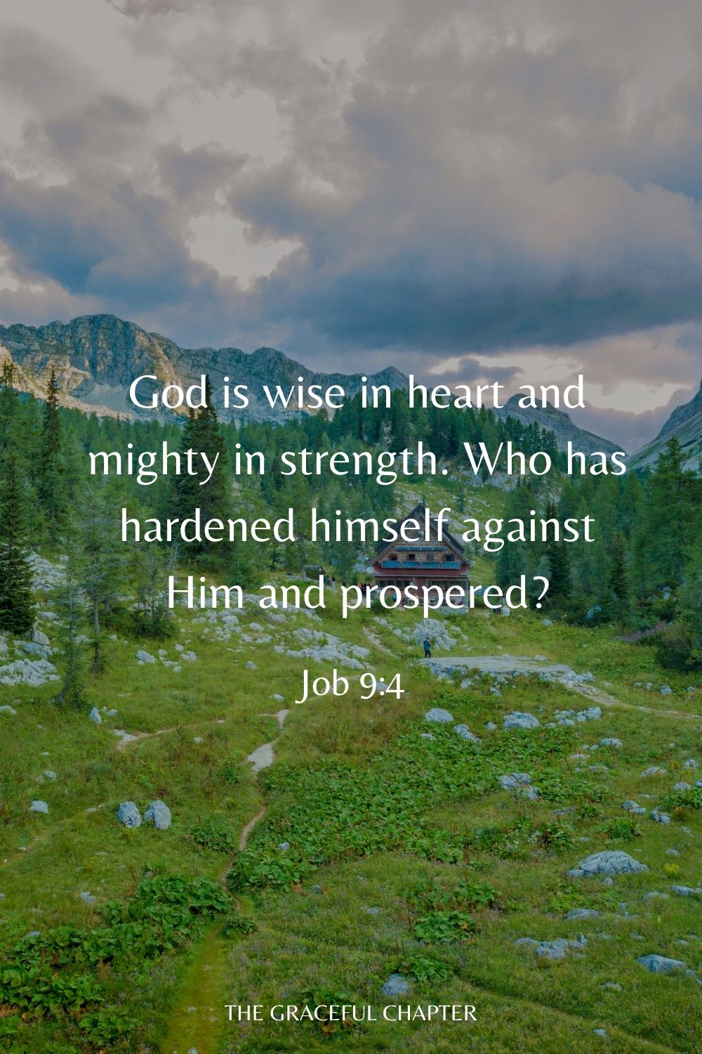 God is wise in heart and mighty in strength. Who has hardened himself against Him and prospered? Job 9:4