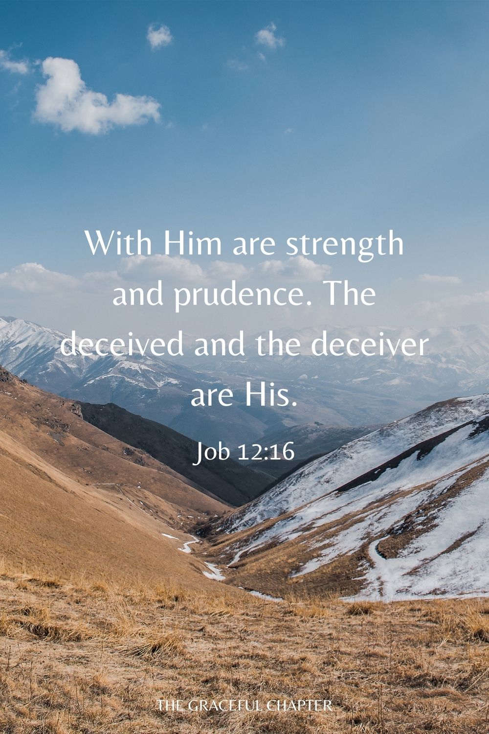 With Him are strength and prudence. The deceived and the deceiver are His. Job 12:16