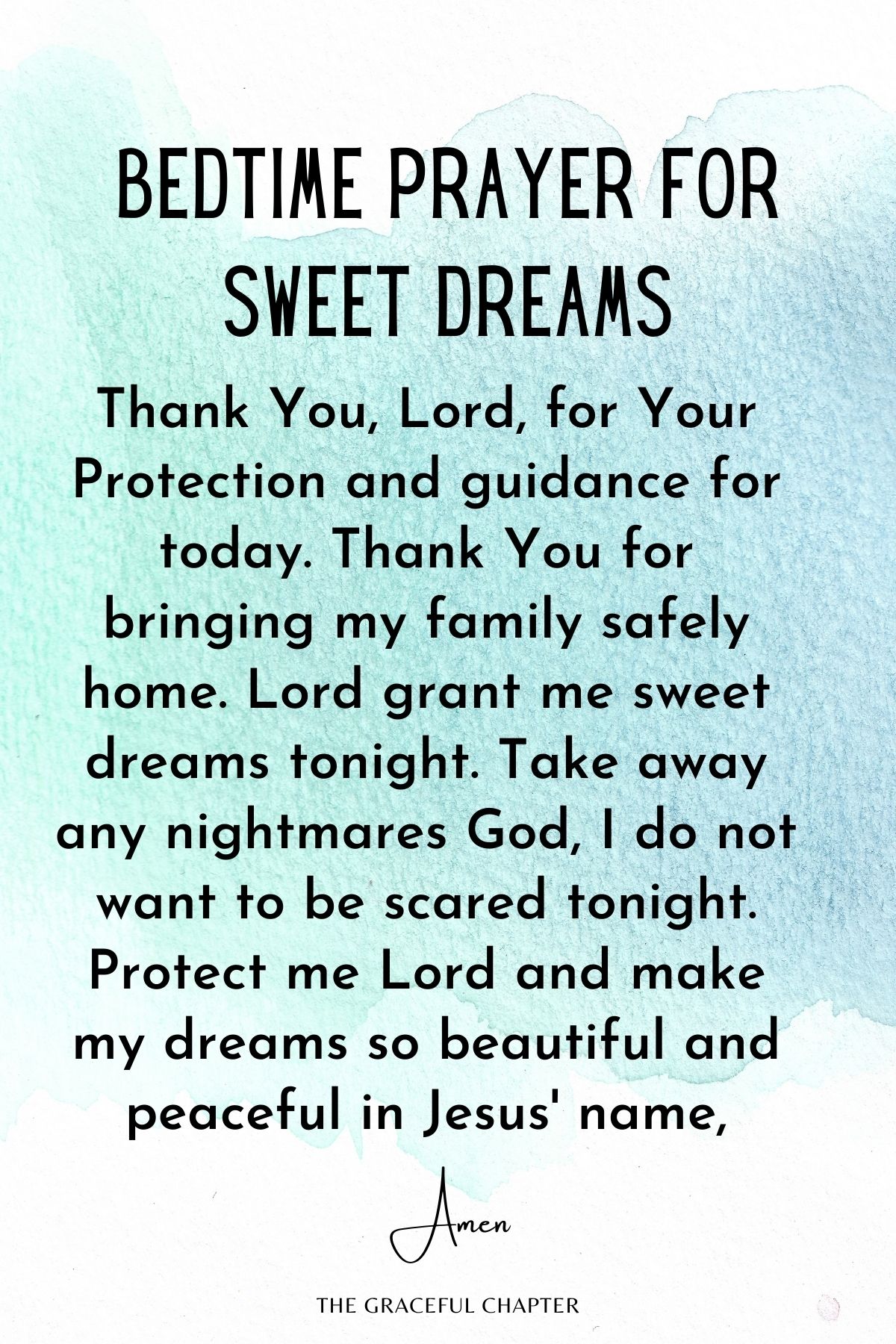 Bedtime prayer for sweet dreams