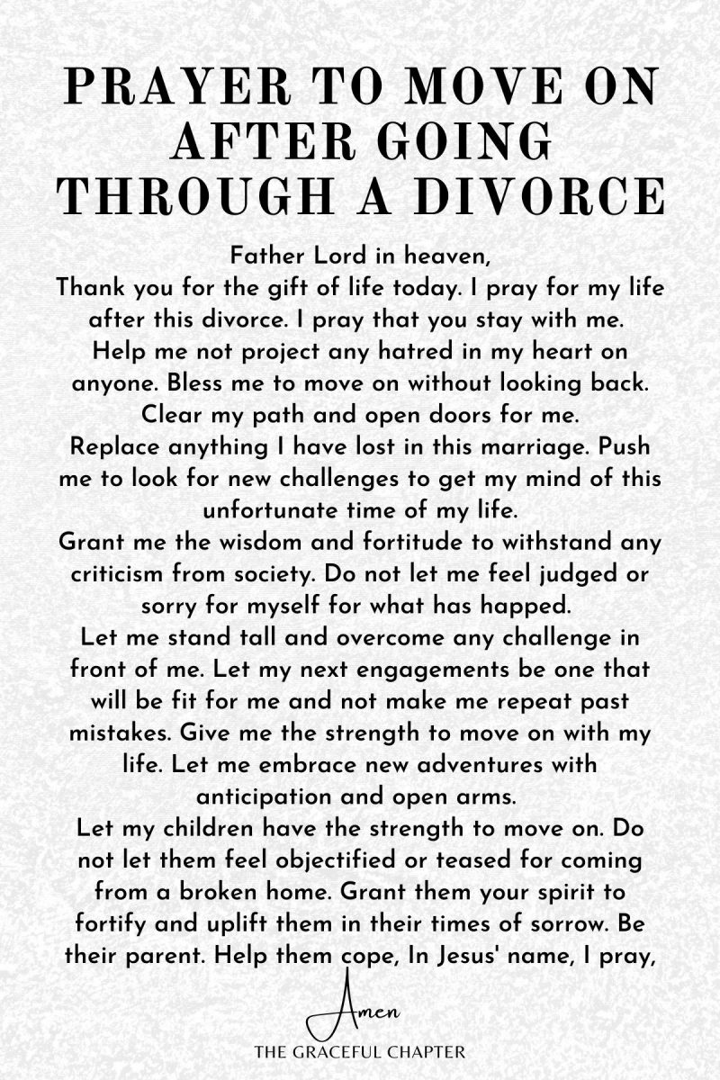 5 Important Prayers For When Going Through Divorce - The Graceful Chapter