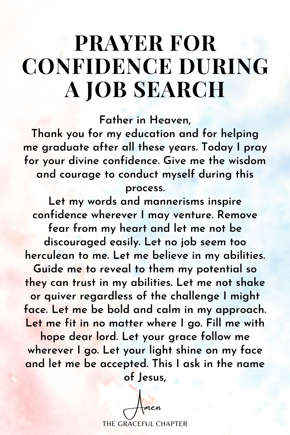 Prayer for Confidence During a Job Search - prayers for employment