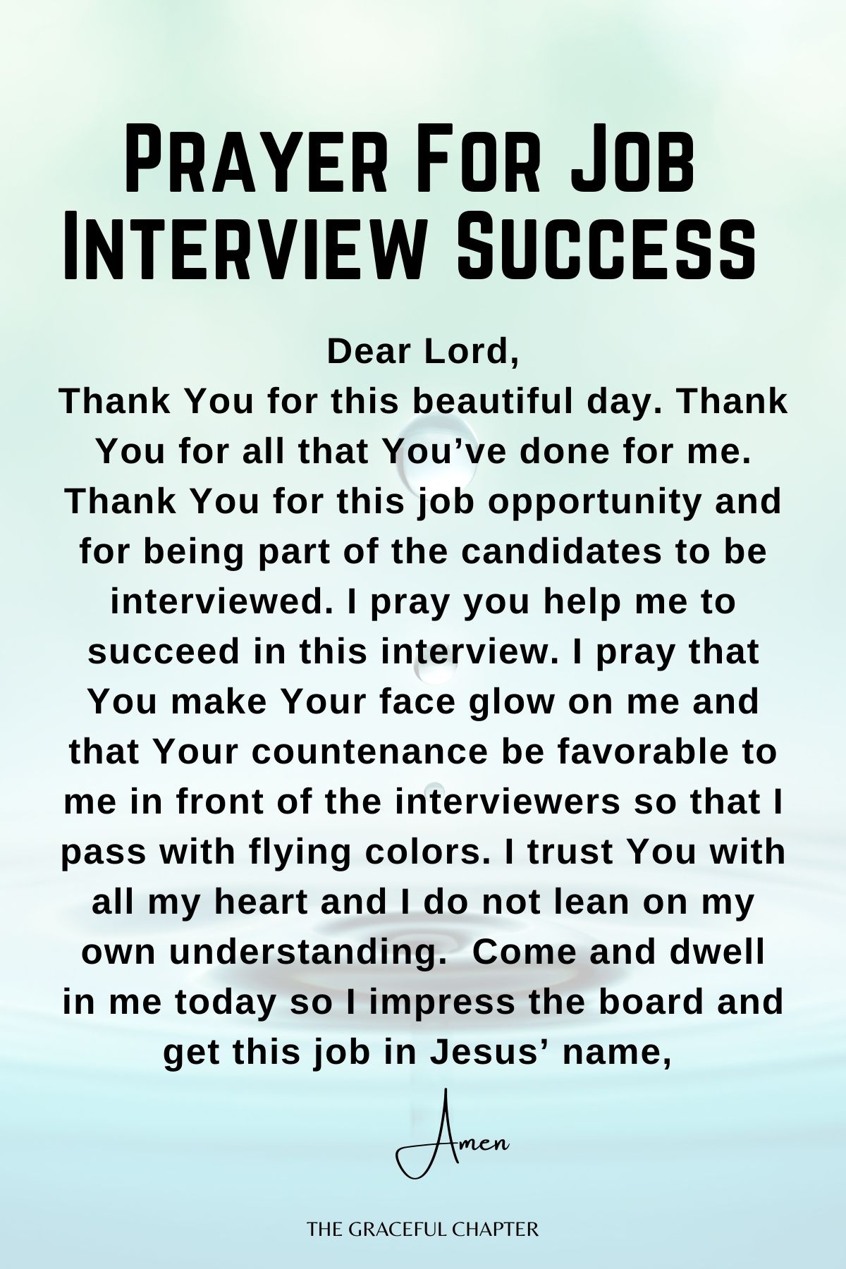 13 Prayers For A Job Interview - The Graceful Chapter