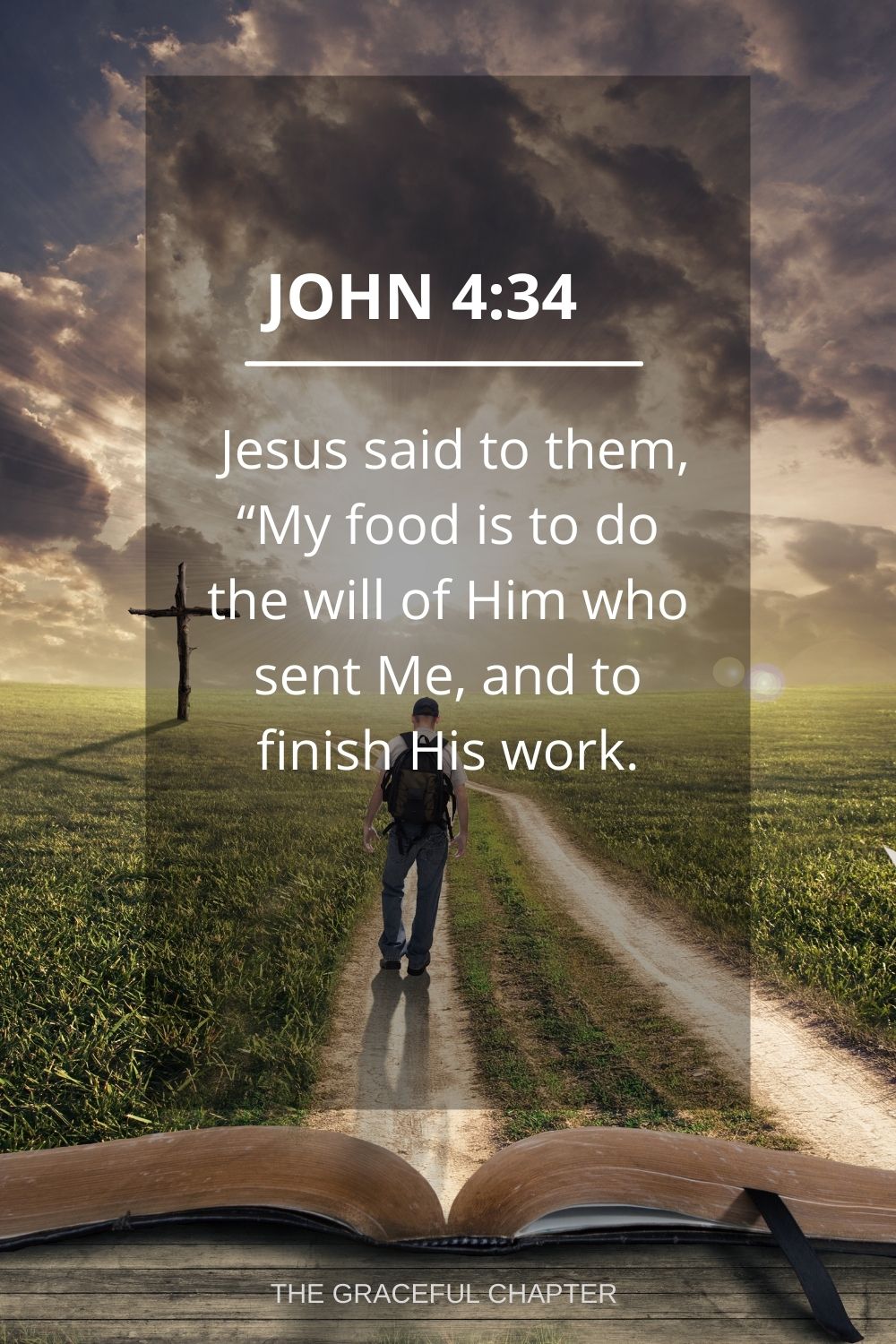 Jesus said to them, “My food is to do the will of Him who sent Me, and to finish His work. John 4:34