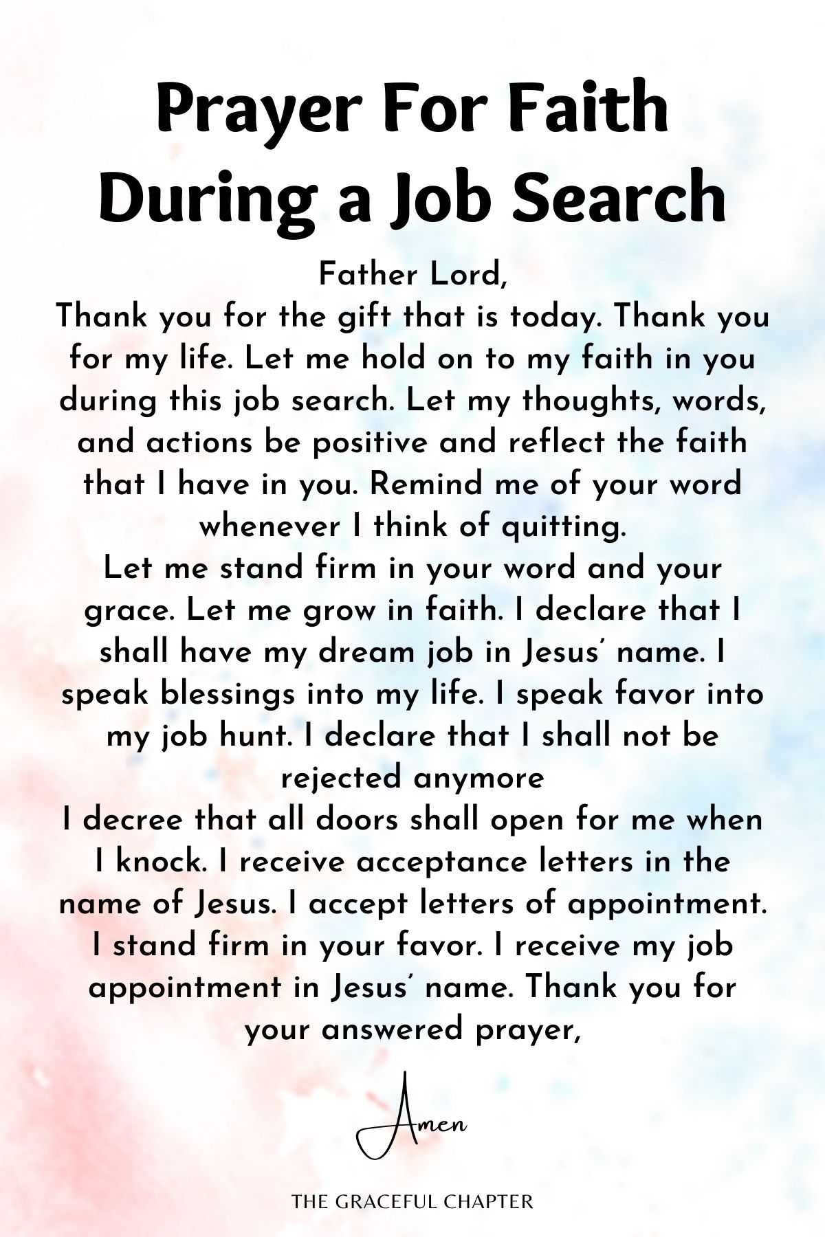 Prayer for Faith During a Job Search