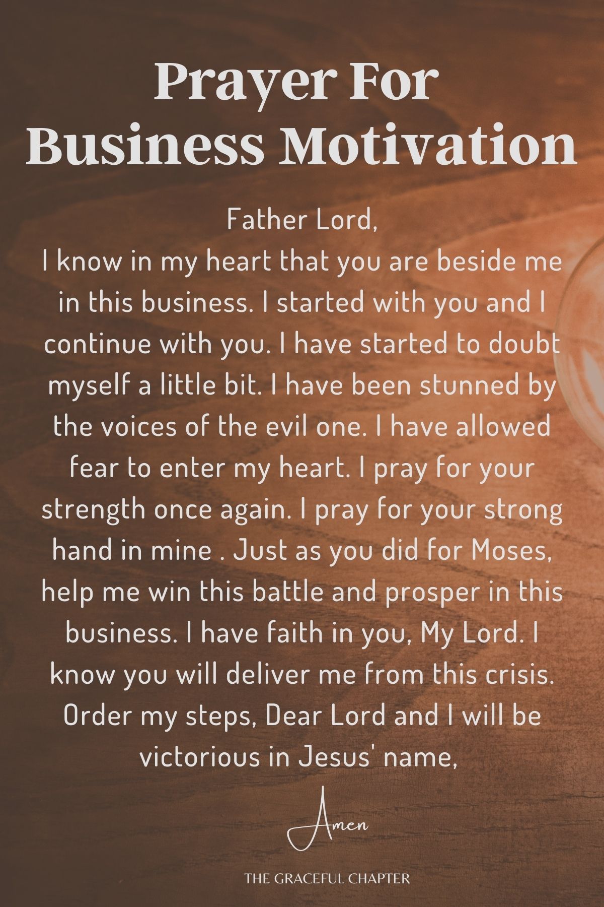 Prayer for motivation