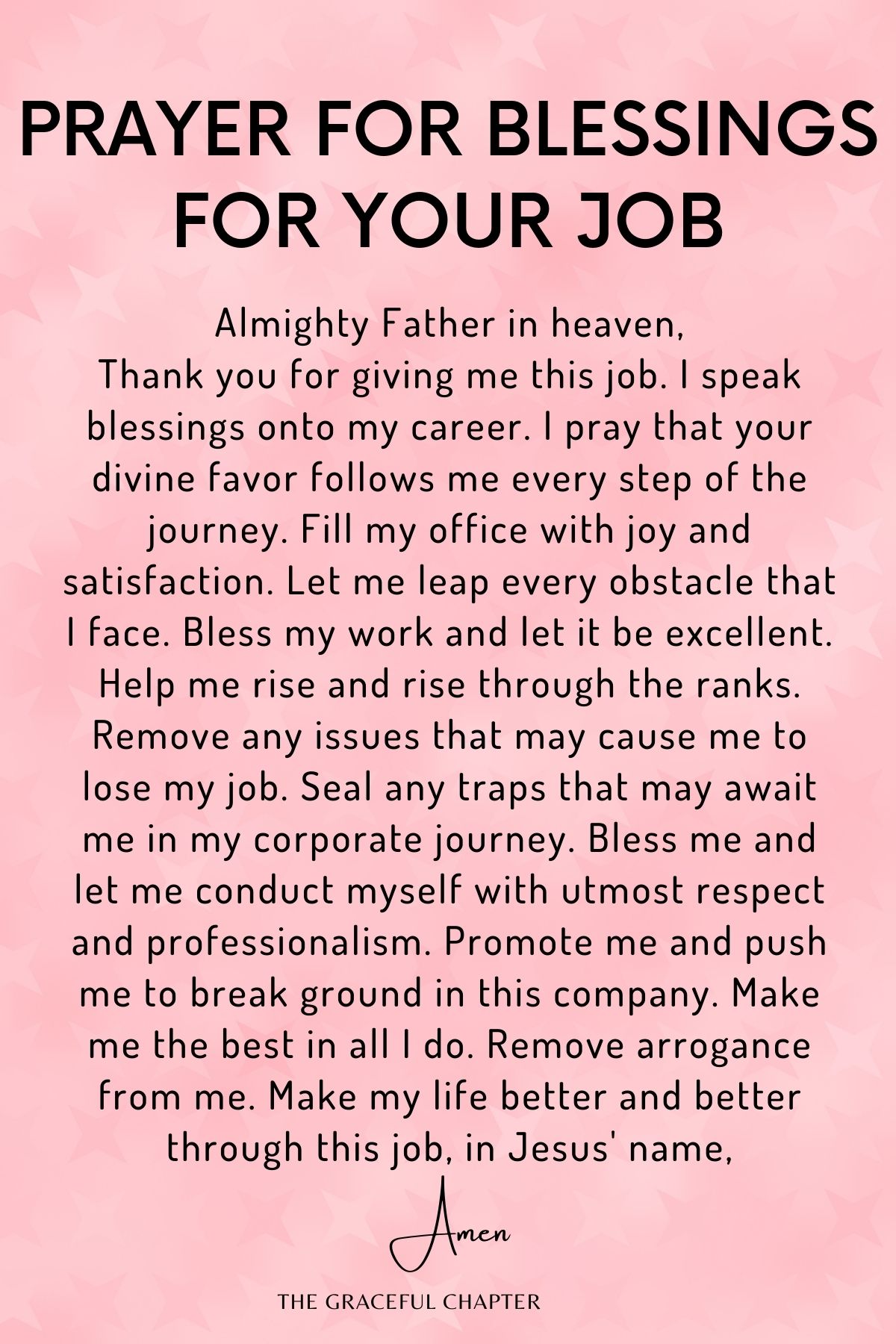 Prayers for blessings for your job