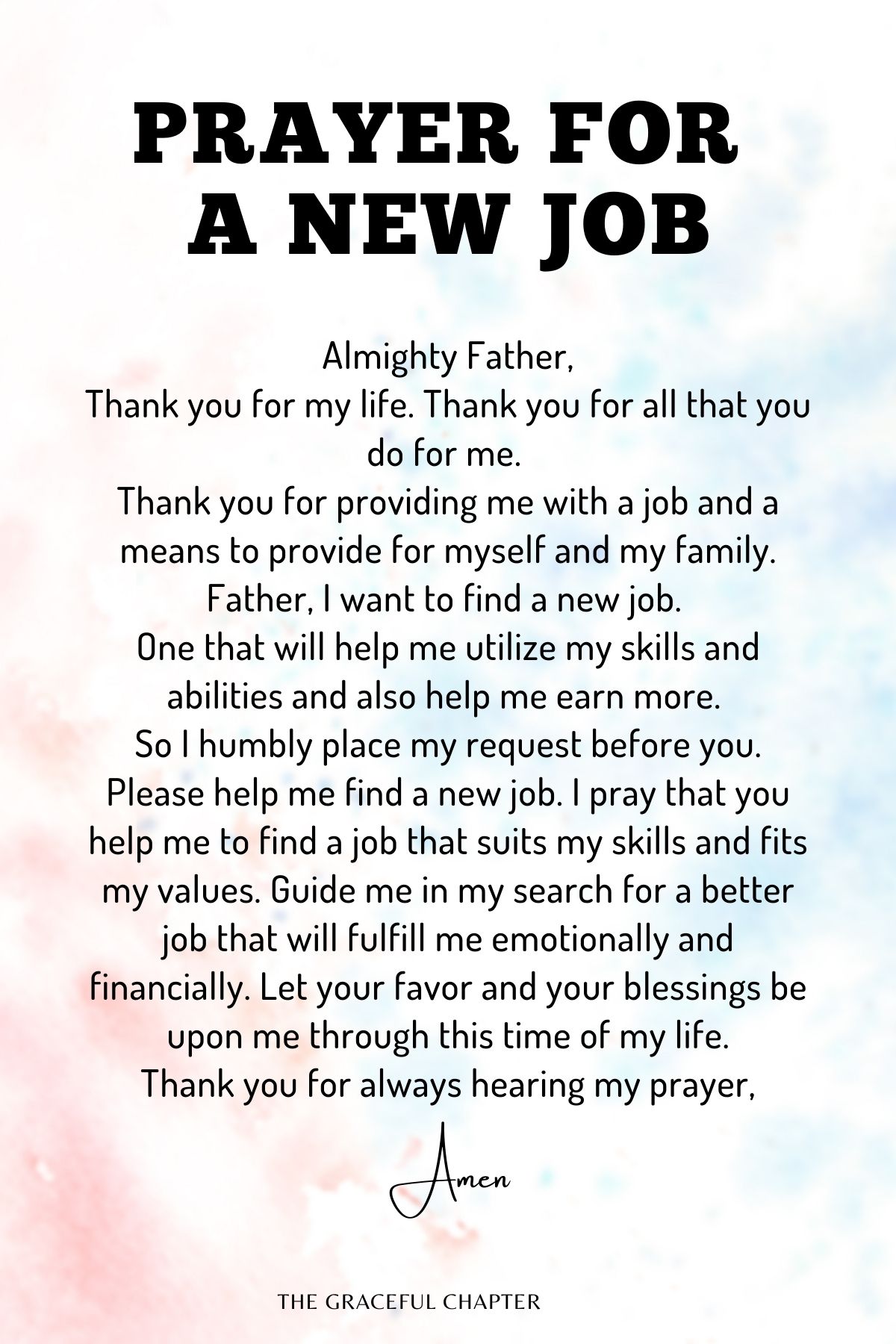 Prayer for a new job 