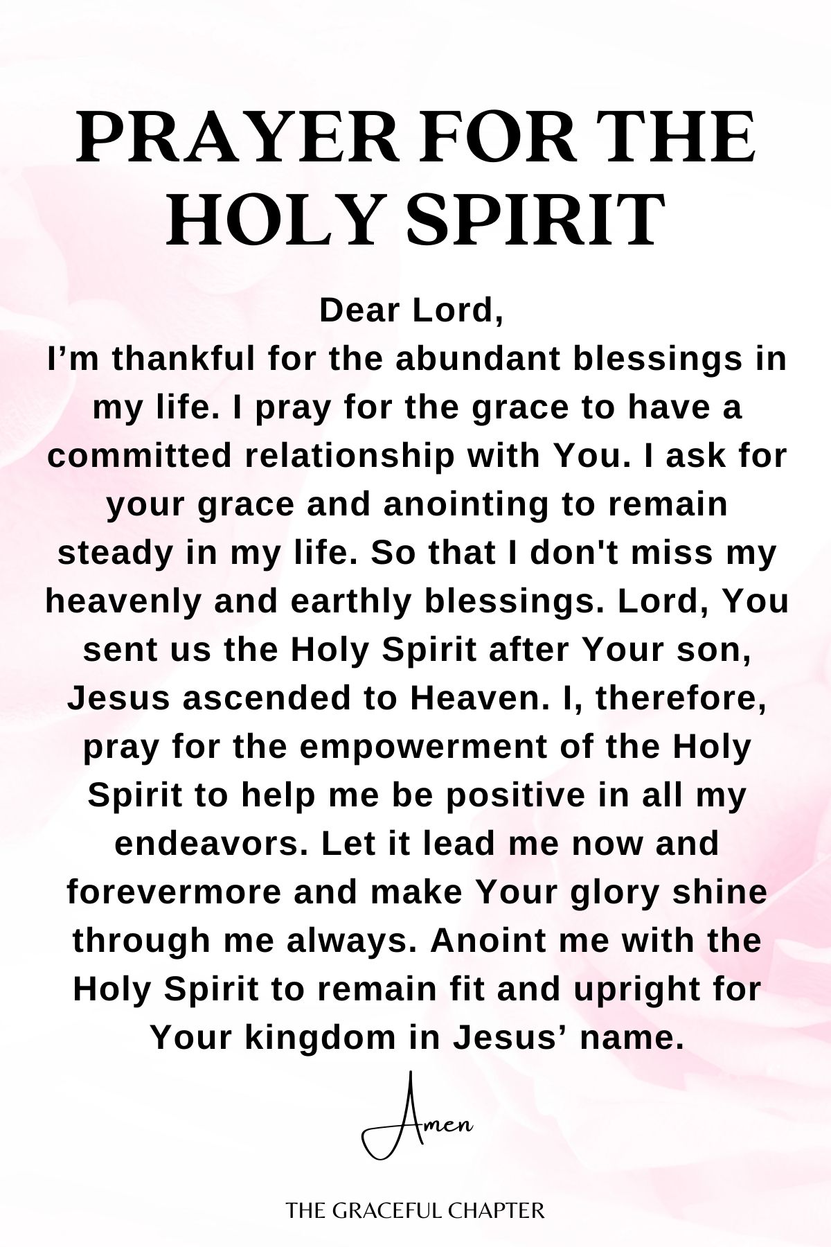 For the holy spirit - prayers for blessings