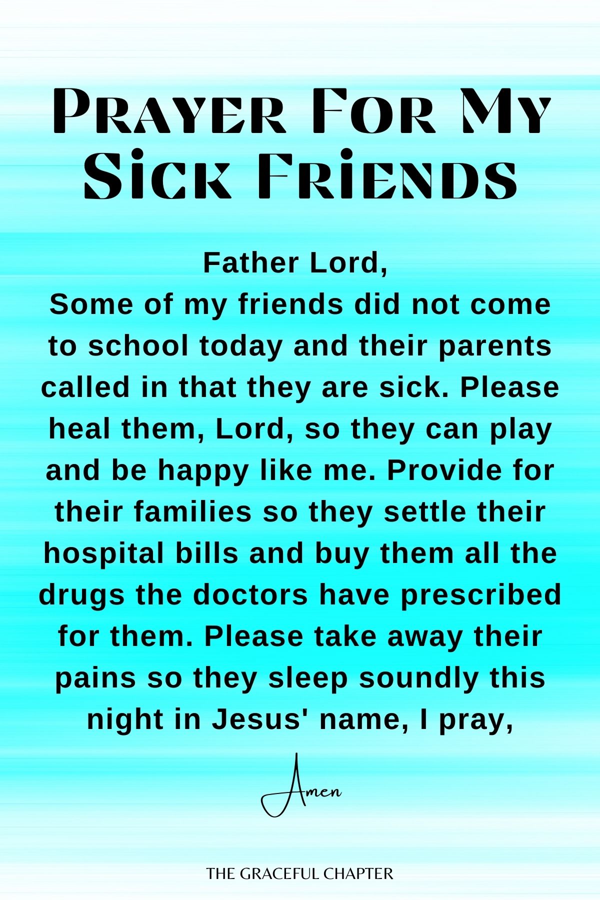 Prayer for my sick friends