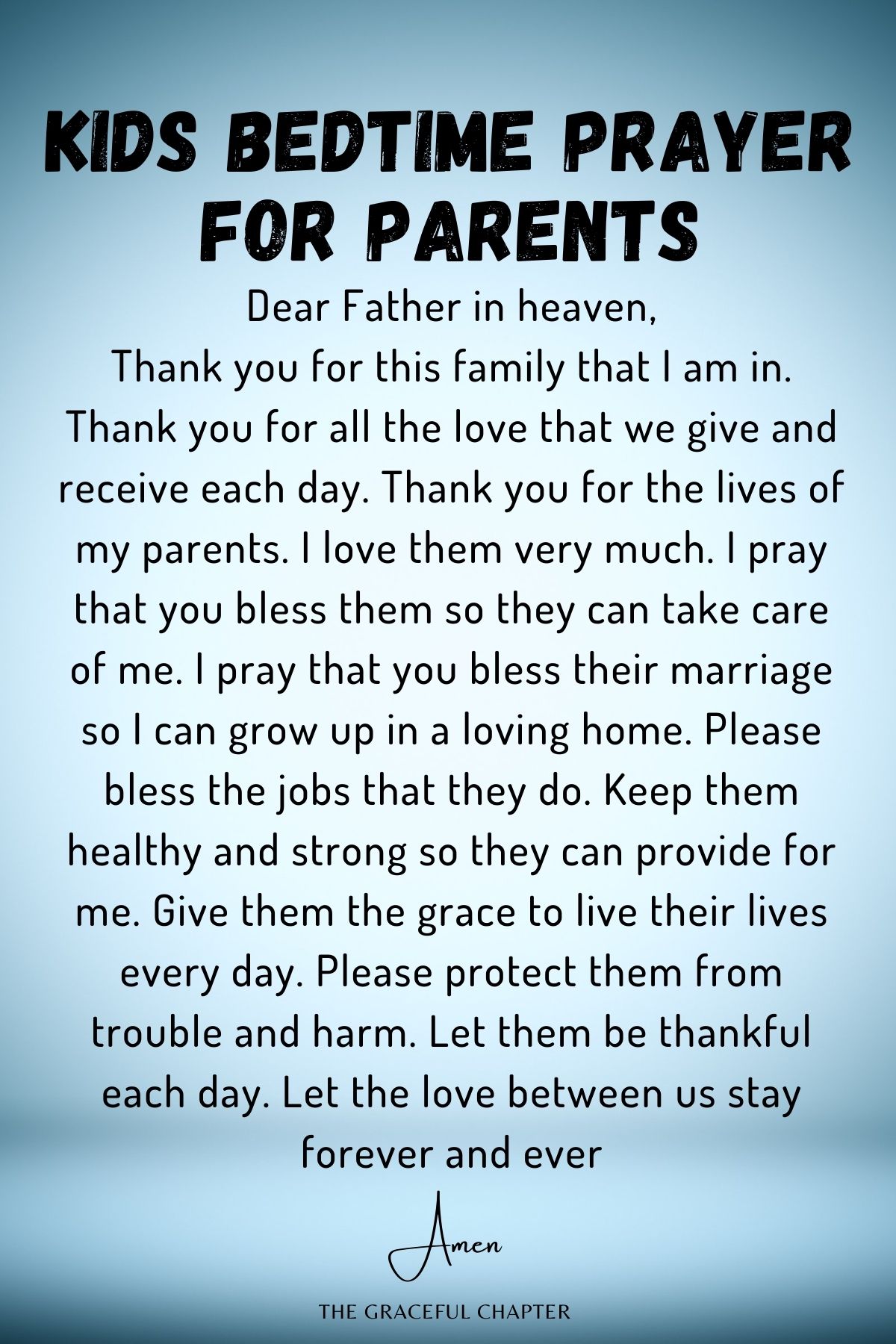 Bedtime Prayers For Kids   8 10 