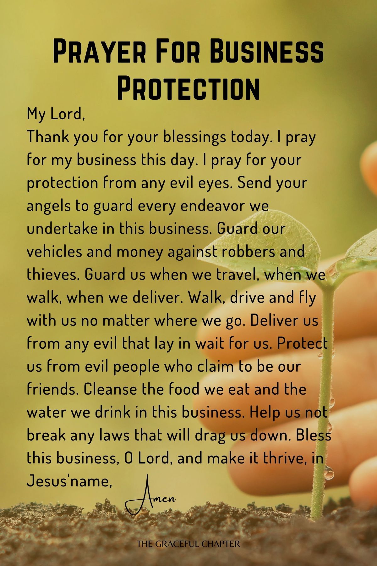 Prayer for business protection