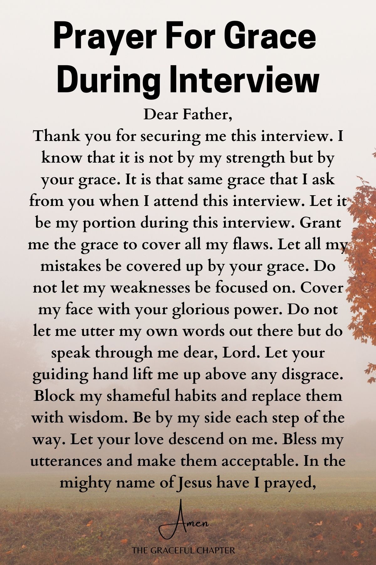 13 Prayers For A Job Interview - The Graceful Chapter