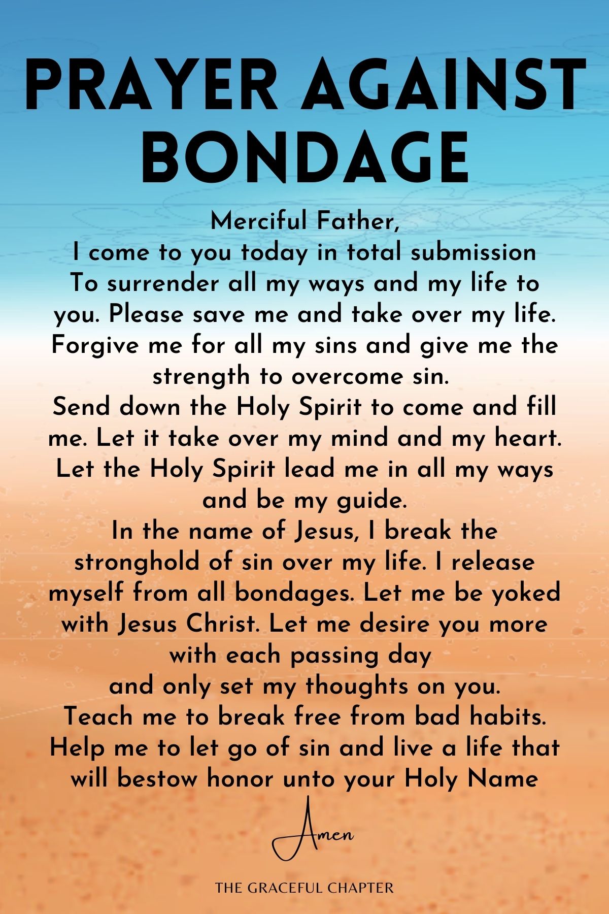 Prayer against bondage