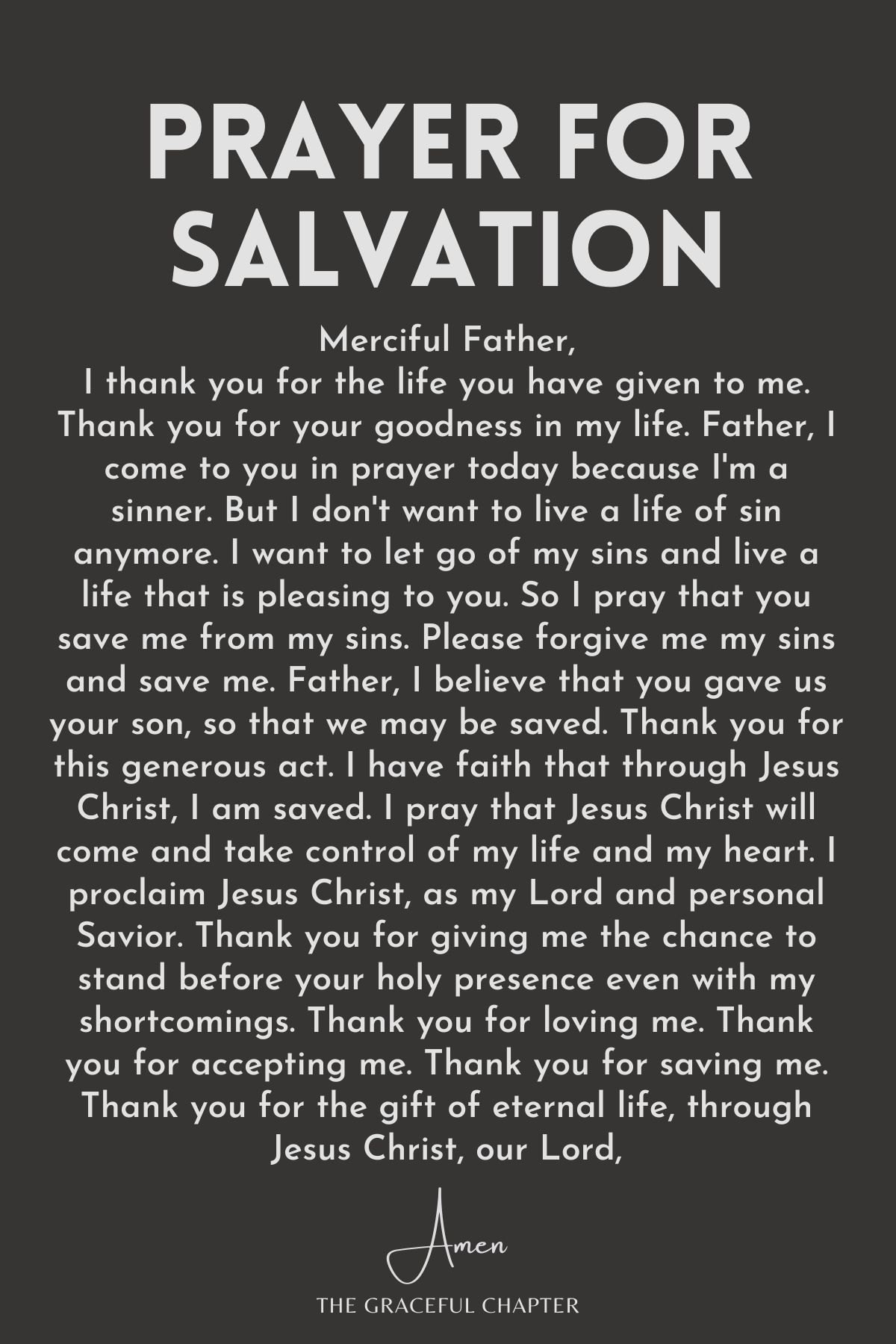 Prayer for salvation