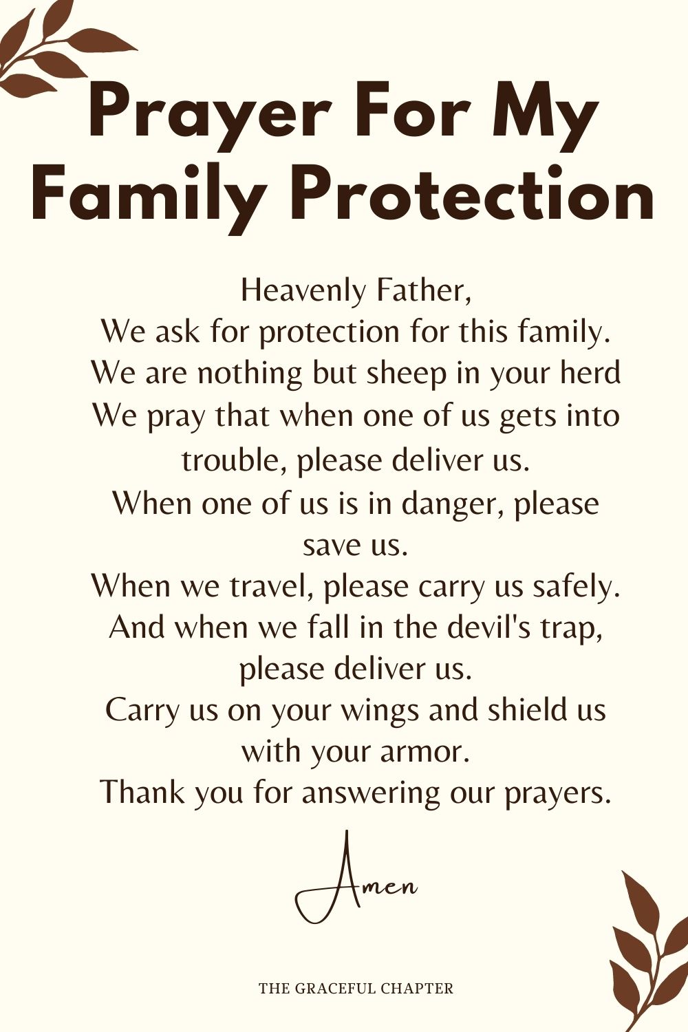 Prayer for Family Protection - prayers for your family