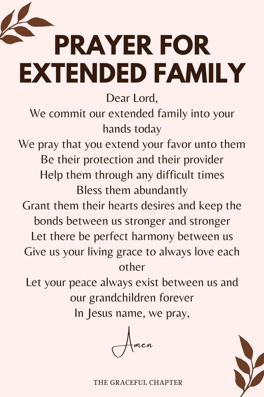 Prayer for Extended Family